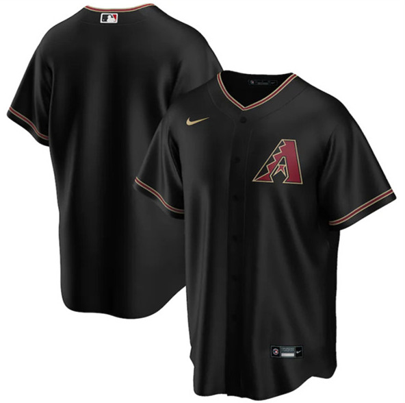 Men's Arizona Diamondbacks Blank Black Cool Base Stitched MLB Jersey